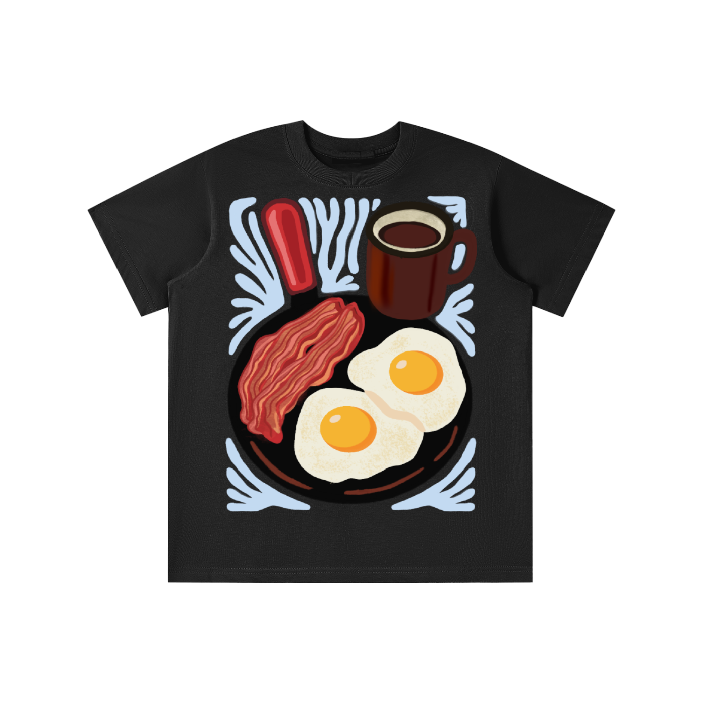 kids,tee,t-shirt,australia,handdrawn,art,breakfast,coffee